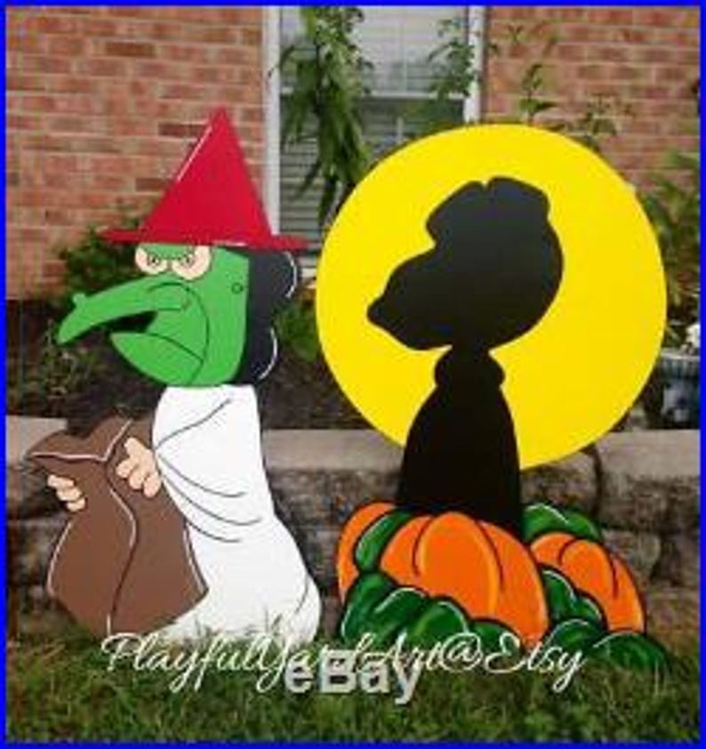 Peanut Snoopy Halloween Yard Art - Etsy
