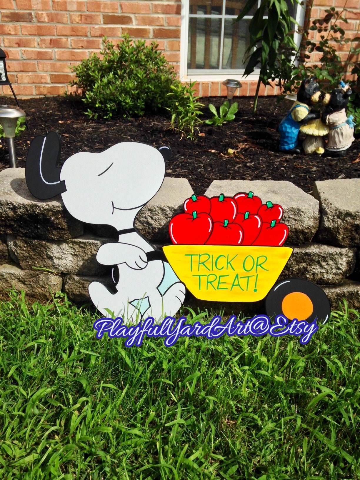 Peanuts Halloween Yard Art Snoopy - Etsy