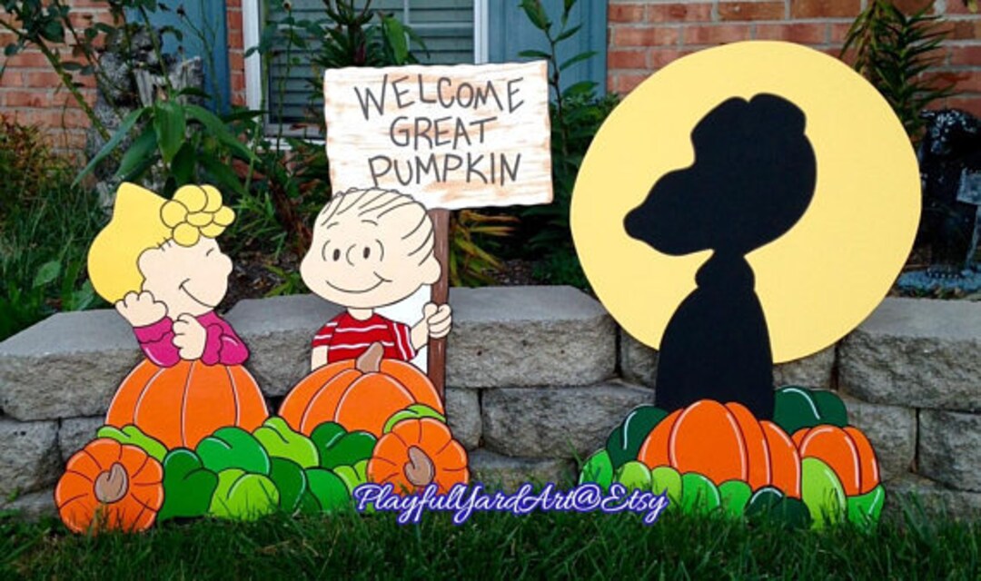 Peanuts Snoopy Halloween Yard Art Set - Etsy