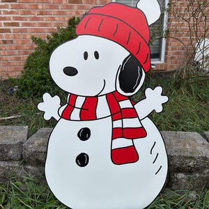 Peanuts Snoopy Christmas yard art
