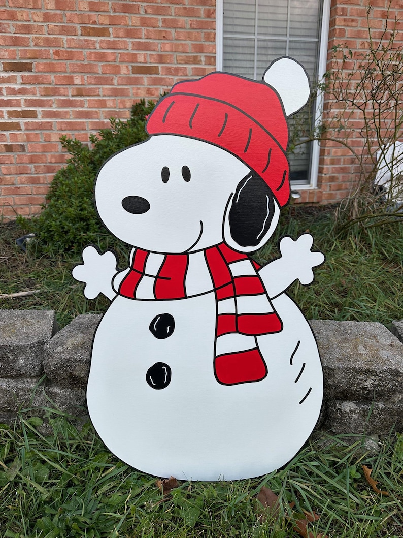 Peanuts Snoopy Christmas Yard Art - Etsy