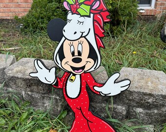 Minnie Mouse christmas yard art. READY TO SHIP
