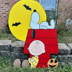 Peanuts Snoopy Halloween Yard Art - Etsy