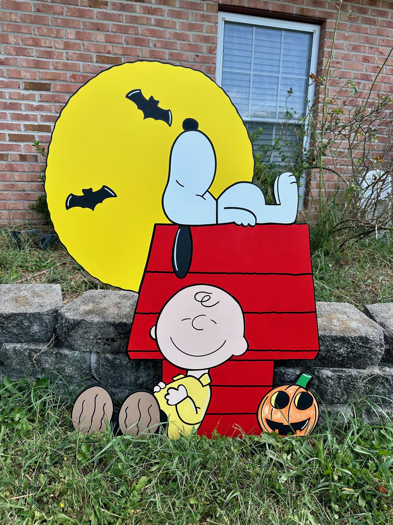 Peanuts Snoopy Halloween Yard Art - Etsy