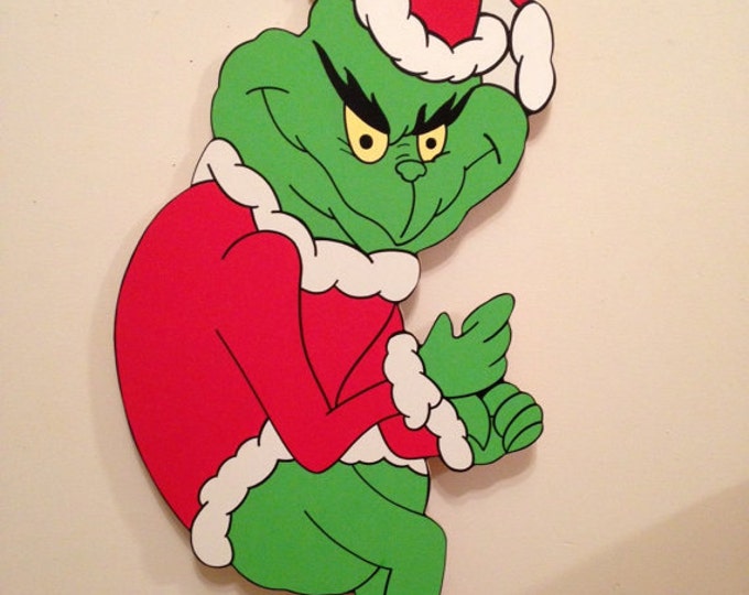 Grinch Stealing Christmas Lights Christmas Yard Art Decoration Etsy