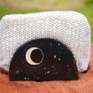 Sponge holder napkin holder kitchen sponge holder black starry night design kitchen sponge holder, business card holder image 4