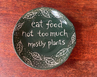 Spoon rest green with vegetarian/vegan quote -  chef cooking utensil chef gift green spoonrest