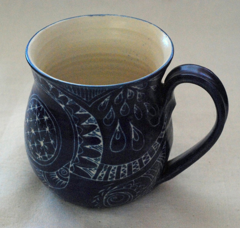 Unique coffee MUG Handmade and hand decorated mug for coffee | Etsy