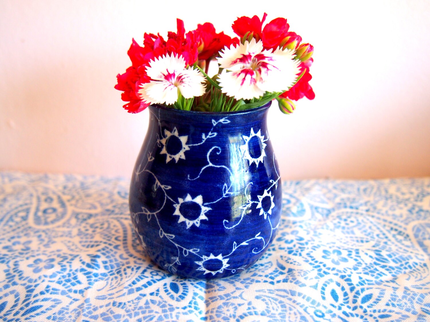Small Bud Vase Royal Blue Vase Flower Vase Etsy Australia