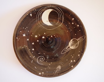 Jewellery bowl ring dish starry night bowl ring dish star moon dish starry ring dish jewellery storage  unique ring dish