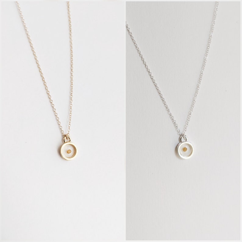 Gold Mustard Seed Necklace, Silver Mustard Seed Necklace, Minimalist Jewelry Gift for Her 