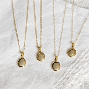 Gold Filled Locket Necklace, Small Oval Locket Pendant, Heirloom Jewelry, Minimalist Jewelry Gift for Her