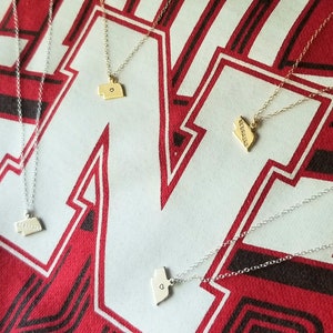 Nebraska Necklace, State Necklace, Nebraska Pendant, Gold-filled, Rose Gold-filled or Sterling Silver Chain