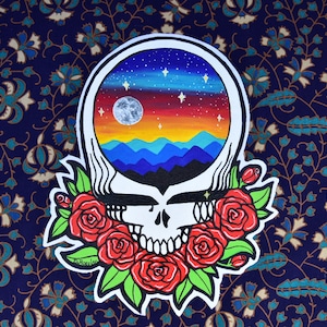 Desiree Rosalee Art ~Mountains of the Moon ~ Hand painted patch
