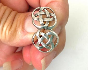 Vintage Sterling Silver Celtic Stud Earrings - Jewellery for Women