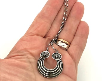 Sterling Silver Gleninsheen Collar Pendant Necklace - Vintage Celtic Jewellery