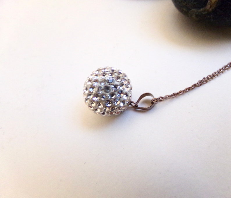 SPECIAL OFFER: Ball Pendant Vintage Necklace Sterling Silver Necklace Shamballa Necklace