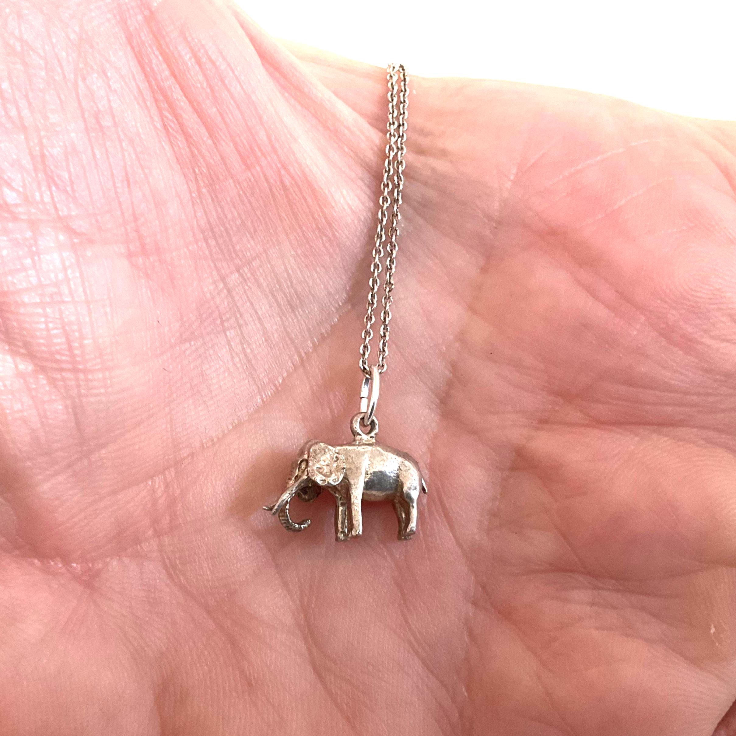 Collana con elefante in argento 925 - Italia