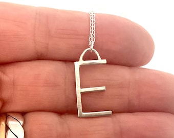 Personalised Eco-Friendly Initial L Necklace - Handcrafted Sterling Silver Pendant