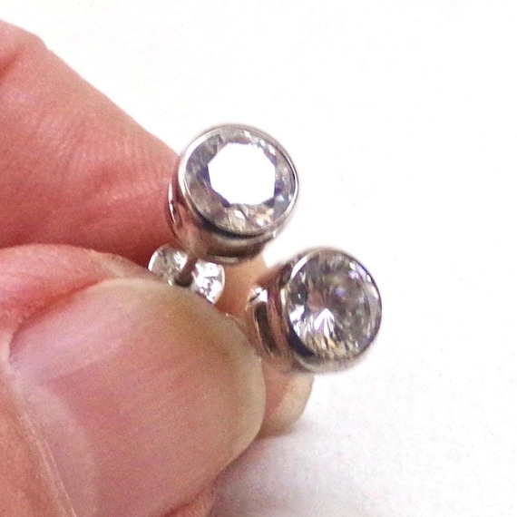 Pendientes De Tachuela (Stud) De Cristal/Circón En Forma De Copo De Nieve - Plata 925, Regalo De Navidad