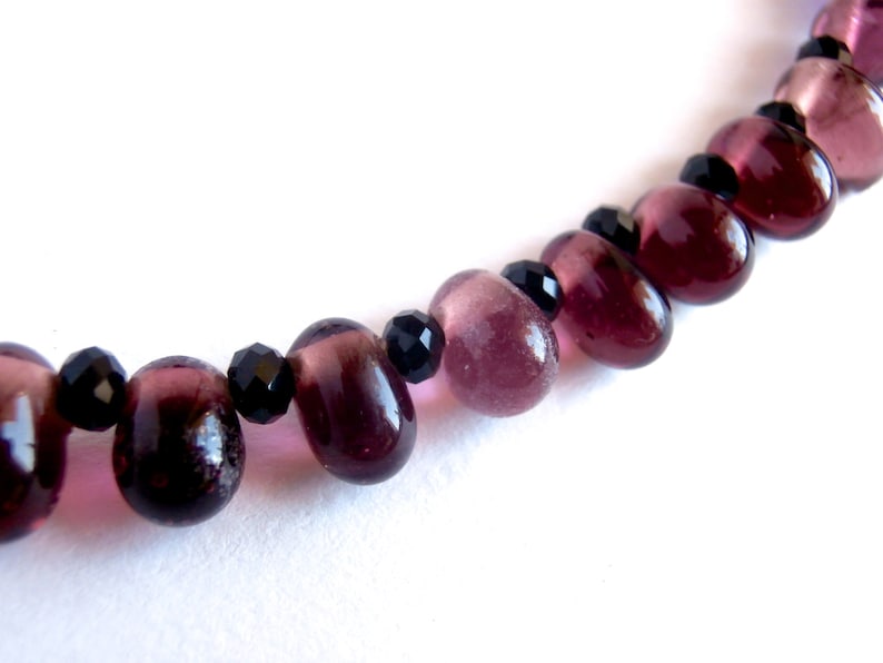 Handmade Repurposed Jewelry Purple Necklace Glass Beads