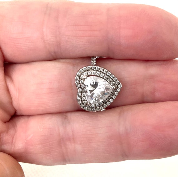 Bague Cœur En Argent 925 Avec CZ - Tailles 6 Et 7, Style Cocktail