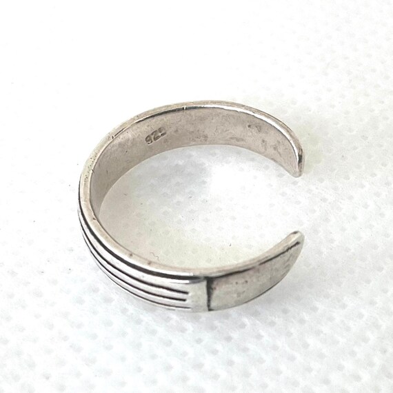 Vintage Sterling Silver Adjustable Open Ring for … - image 7
