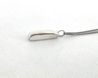 Handmade Nugget Bar Necklace - Recycled Silver Pendant