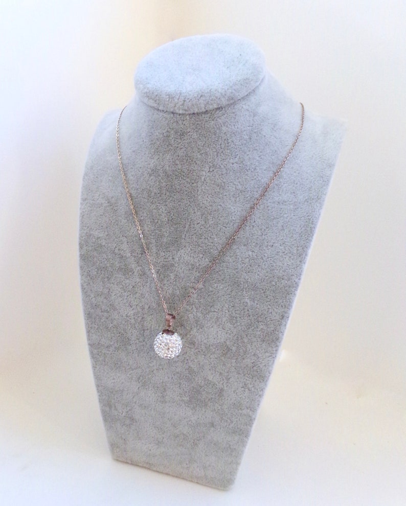 SPECIAL OFFER: Ball Pendant Vintage Necklace Sterling Silver Necklace Shamballa Necklace
