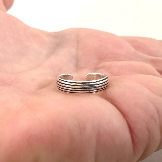 Vintage Sterling Silver Adjustable Open Ring for … - image 4