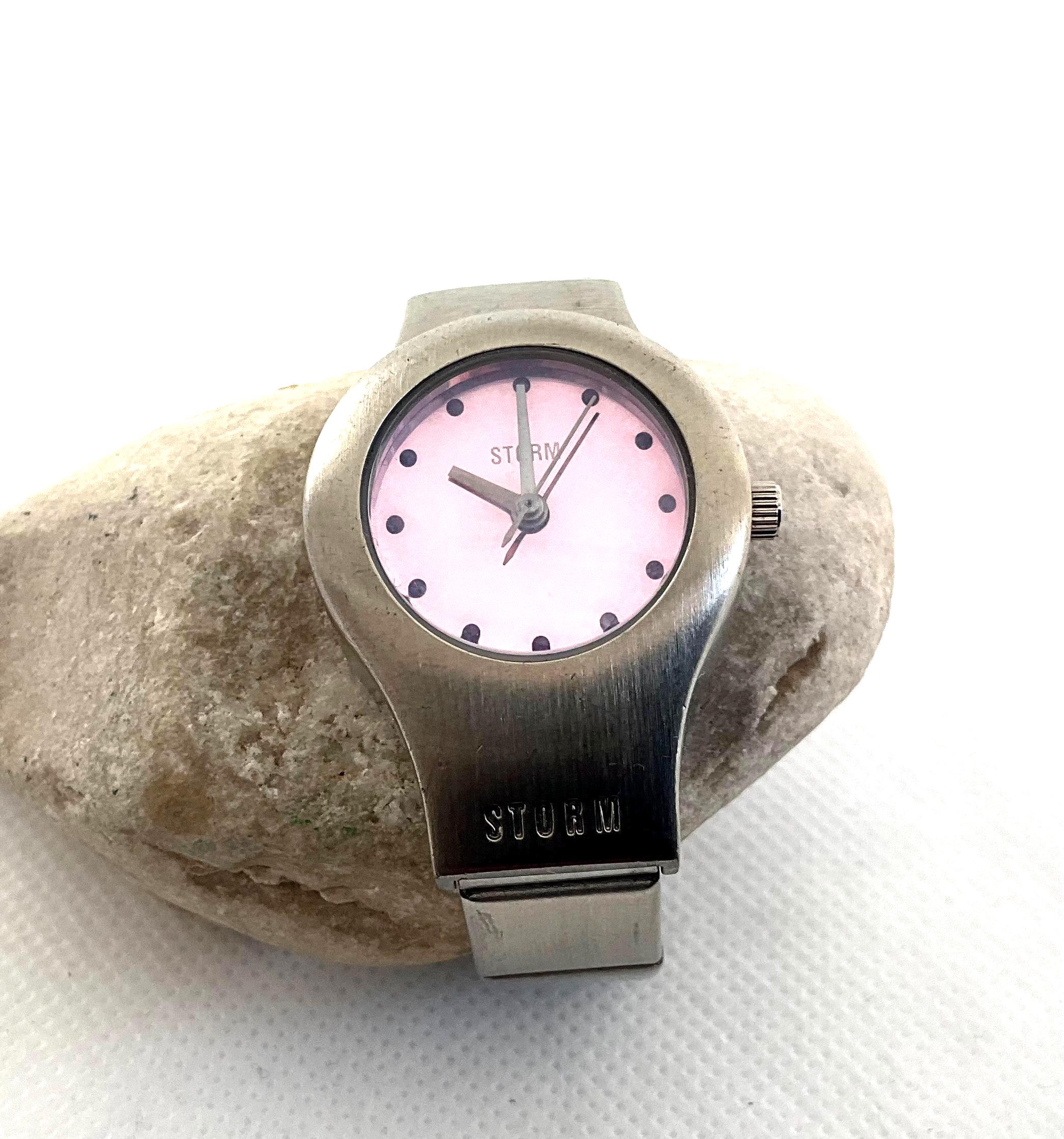 Vintage STORM Palladium Bubble Watch Silver Tone 90s Womens New Battery Storm Wristwatches for Women for sale - eBay main image 2