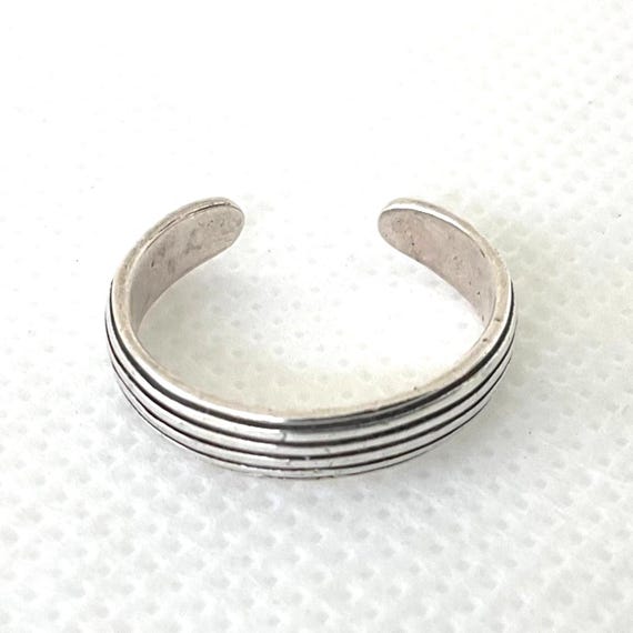 Vintage Sterling Silver Adjustable Open Ring for … - image 5