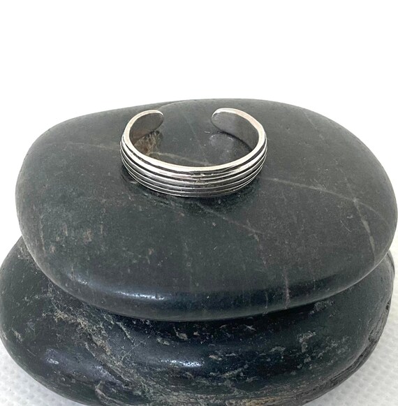 Vintage Sterling Silver Adjustable Open Ring for … - image 2