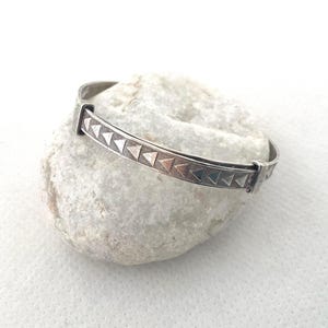 Vintage Sterling Silver Baby Bangle Bracelet - Expandable Children's Christening Jewellery