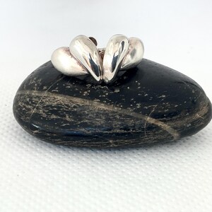 Sterling Silver Heart Studs - Vintage Jewellery