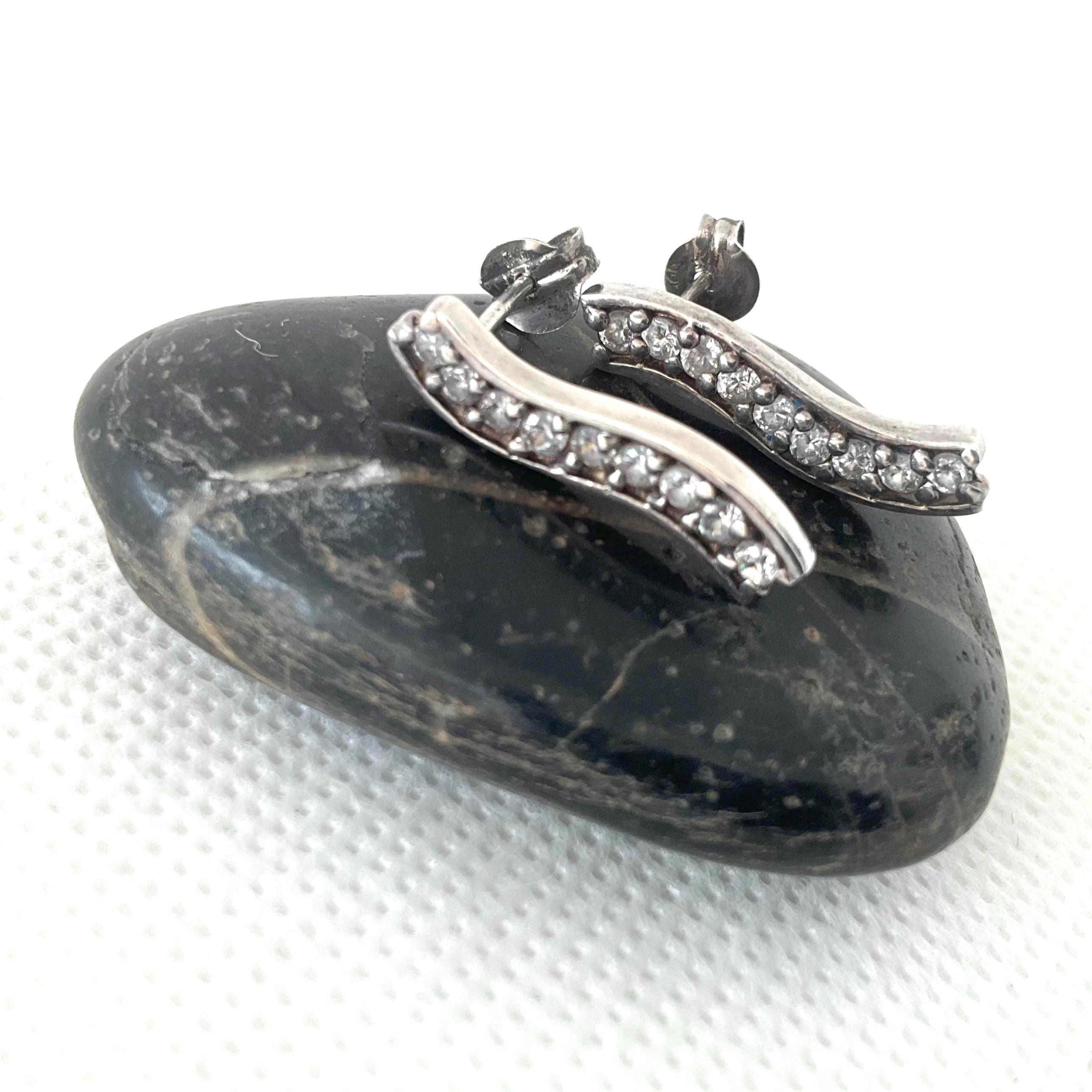 Orecchini effetto curvo in argento Panconesi - unisex - PANCONESI