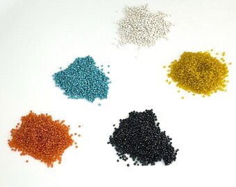 Recycled Seed Beads - Assorted Colours Reclaimed From Pre Used Jewellery - 5 x 20 grams