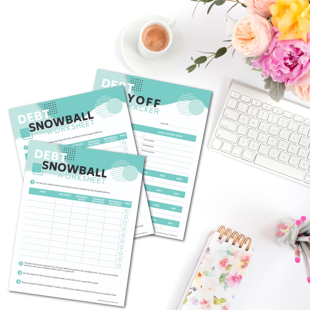Debt Snowball Worksheets,printable Debt Snowball,dave Ramsey Debt ...