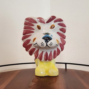 Vintage Ceramic Lion Money Bank Coin Piggy Bank