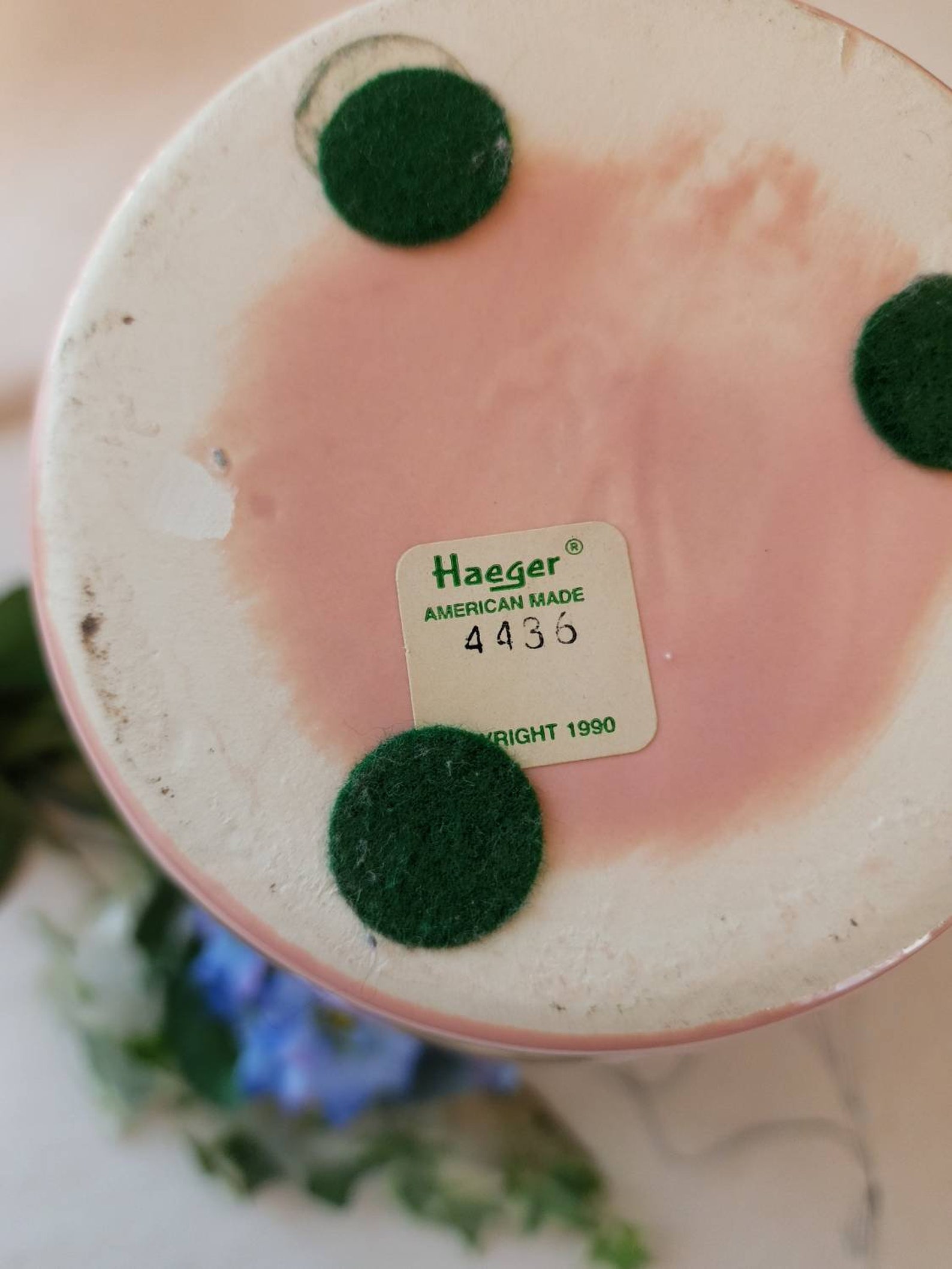 Pink Classic Haeger Pottery Vase 4436 Dated 1990 Made in the USA Etsy