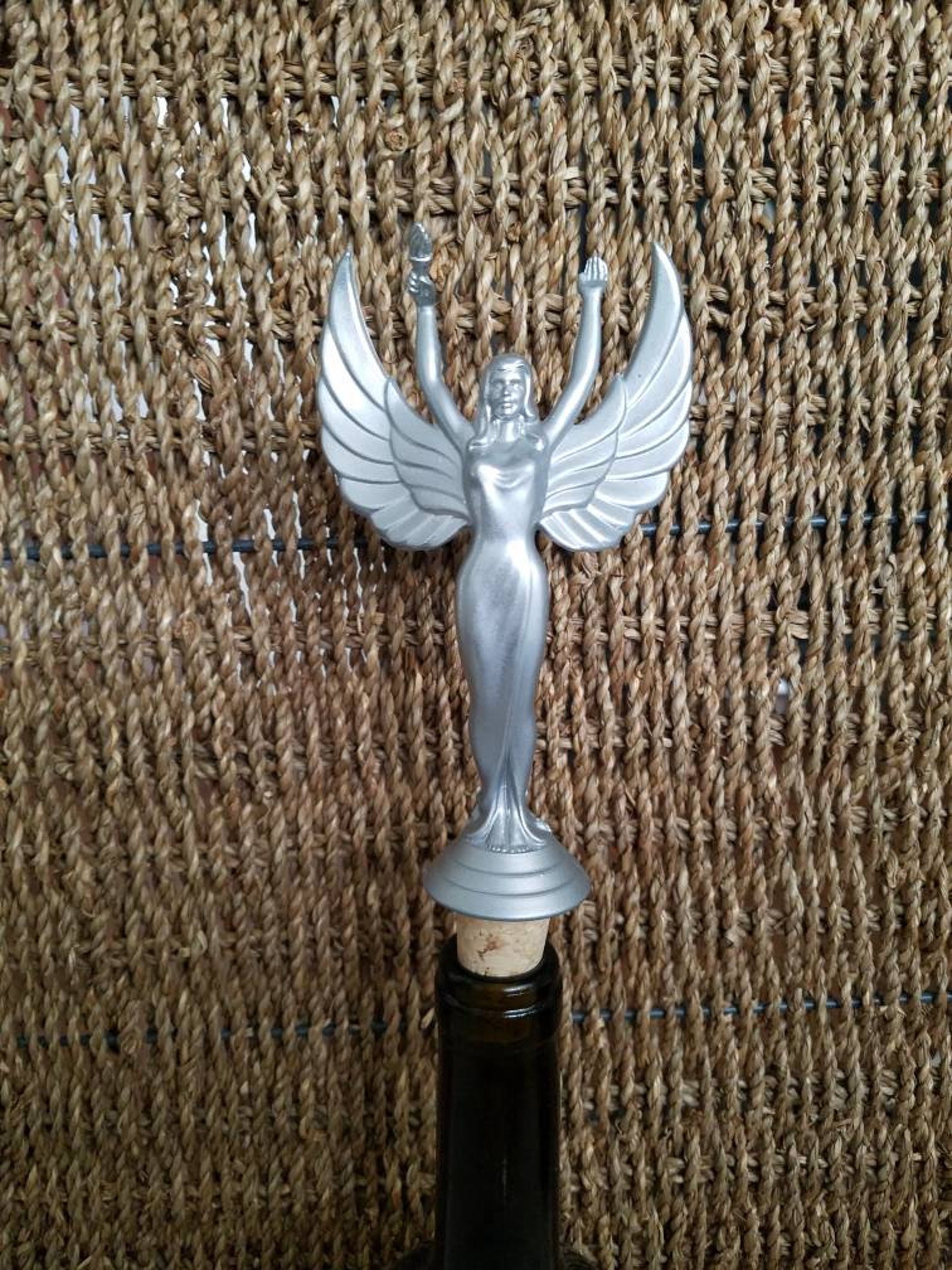 Angel Trophy Wine Stopper, Angel Trophy Wine Topper, Upcycled Trophy