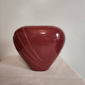 Vintage 1980s Haeger Art Deco Revival Ceramic Drape Vase