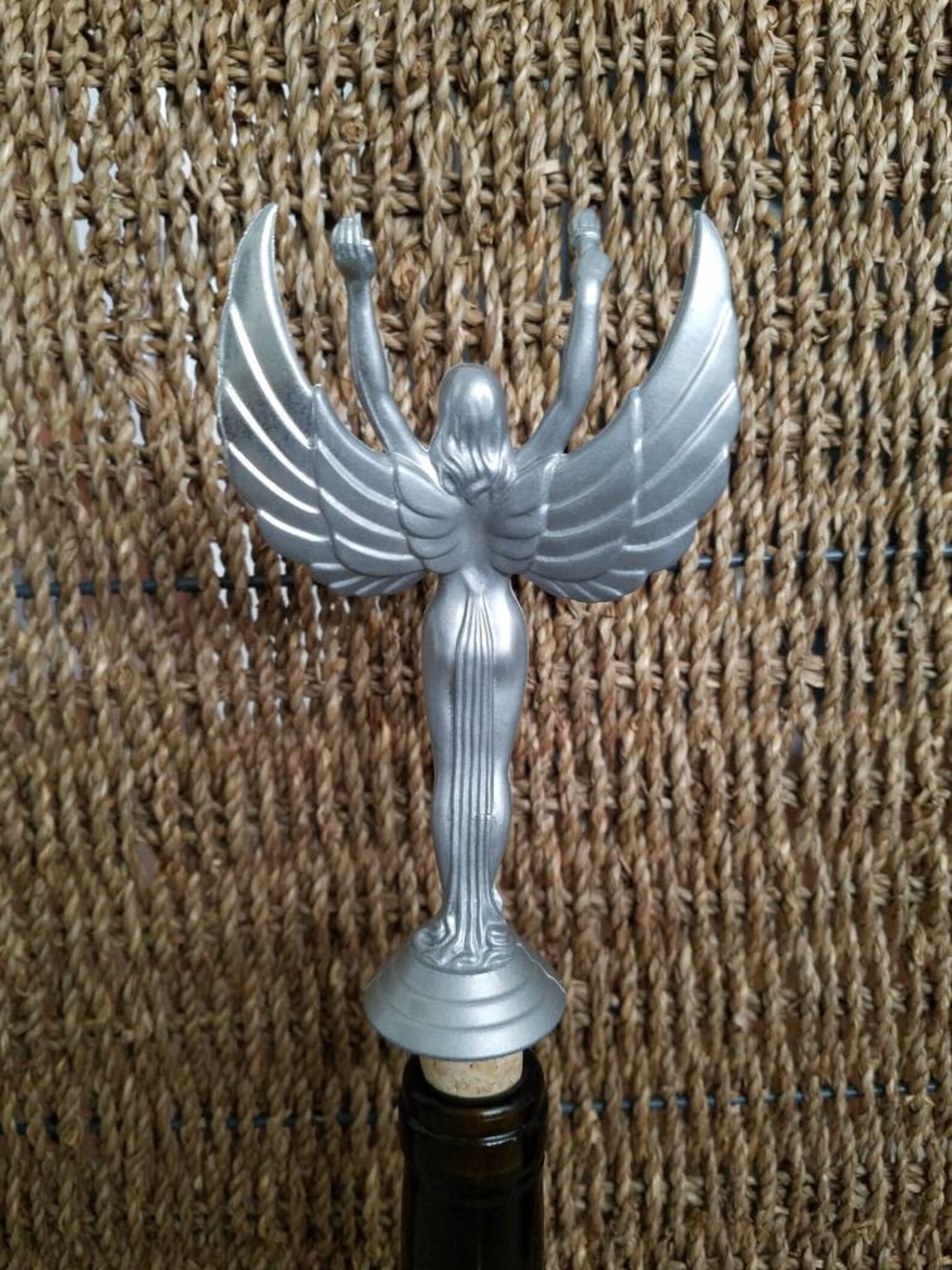 Angel Trophy Wine Stopper, Angel Trophy Wine Topper, Upcycled Trophy