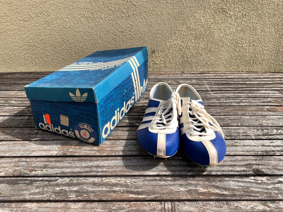 Vintage Adidas Track Shoes / Retro Sneakers Blue … - image 6