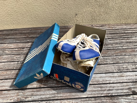 Vintage Adidas Track Shoes / Retro Sneakers Blue … - image 2