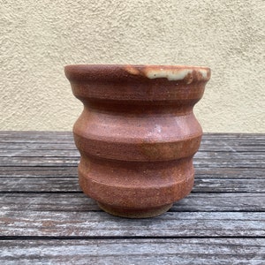 Unique Studio Pottery Brown Vase / Handmade Modern Ceramic / Boho / Primitive