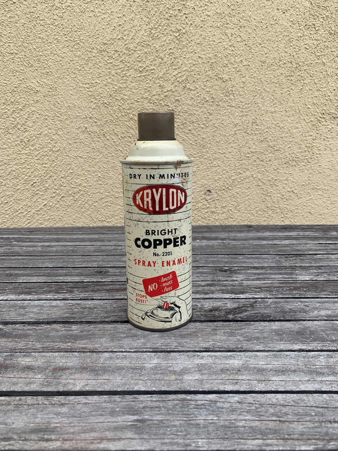 Retro 1960s Krylon Copper Spray Paint Can for Graffiti Art