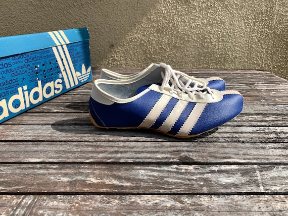 Vintage Adidas Track Shoes / Retro Sneakers Blue … - image 7