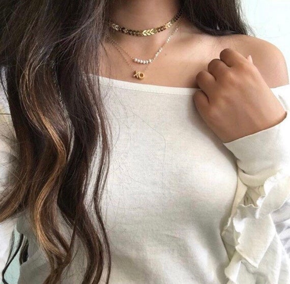 Pearl Bar Necklace - Etsy
