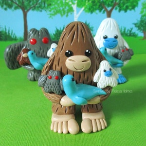 Cryptids holding cryptid toys (Mothman, Bigfoot or Yeti or all 3 value option!)